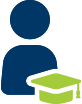 avatar with graduation hat icon
